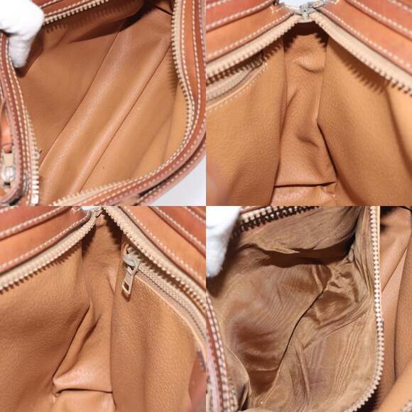 CELINE Macadam Canvas Hand Bag Beige Gold - Picture 12 of 13